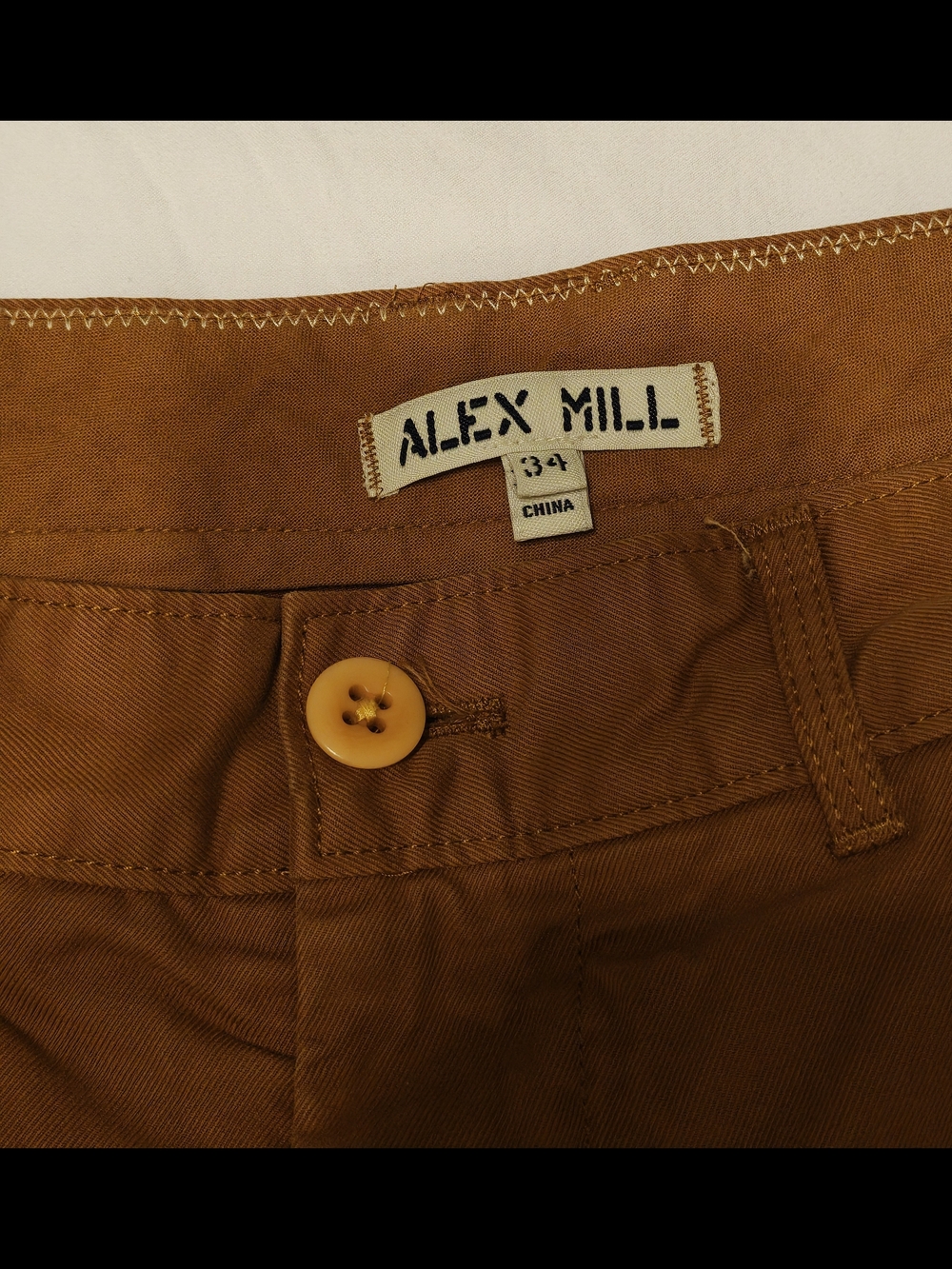 Alex Mill Men's Standard Pleated Chino Pants in Copper - 34/25 - Picture 3 of 4